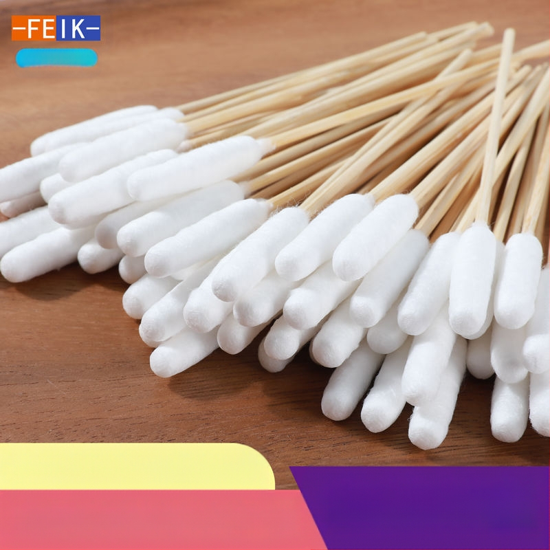 Medvilnės tamponėlis augintiniams, medvilnės tamponėlis katėms ir šunims, universalus ausų, odos ir išangės valymo vaistas, dvejopo naudojimo medvilnės tamponėlis, ypač didelis medvilnės galvos bambuko lazdelės formos vatos tamponėlis