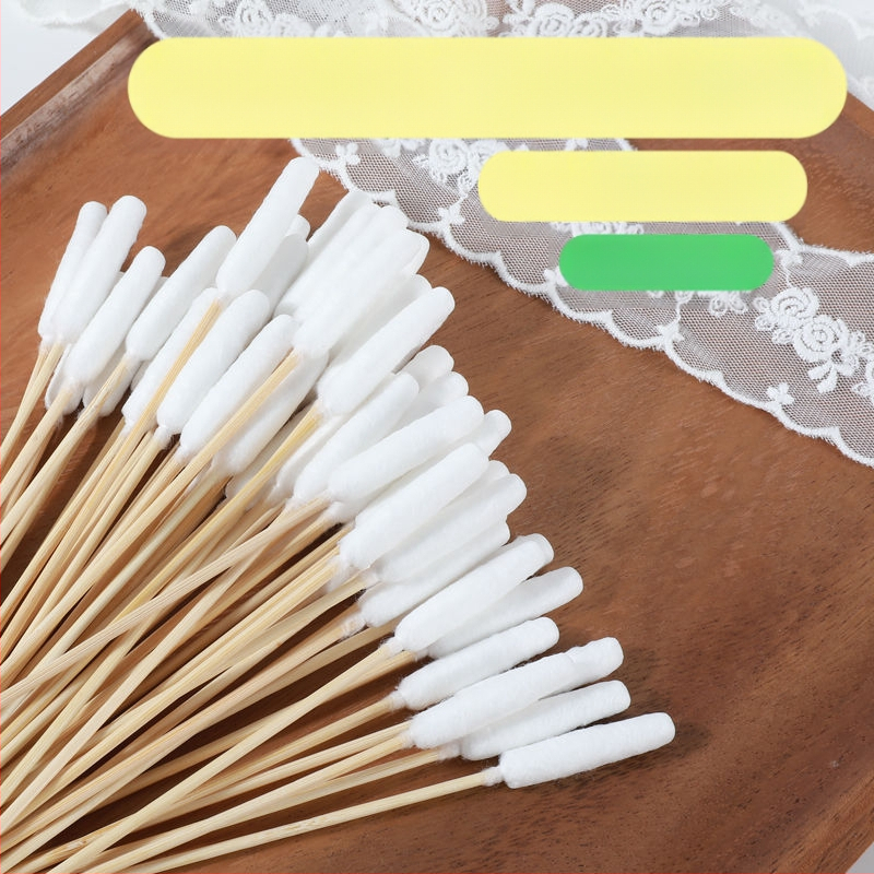 Medvilnės tamponėlis augintiniams, medvilnės tamponėlis katėms ir šunims, universalus ausų, odos ir išangės valymo vaistas, dvejopo naudojimo medvilnės tamponėlis, ypač didelis medvilnės galvos bambuko lazdelės formos vatos tamponėlis