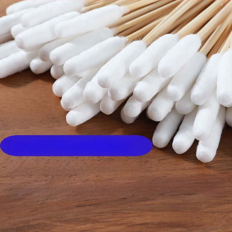 Medvilnės tamponėlis augintiniams, medvilnės tamponėlis katėms ir šunims, universalus ausų, odos ir išangės valymo vaistas, dvejopo naudojimo medvilnės tamponėlis, ypač didelis medvilnės galvos bambuko lazdelės formos vatos tamponėlis