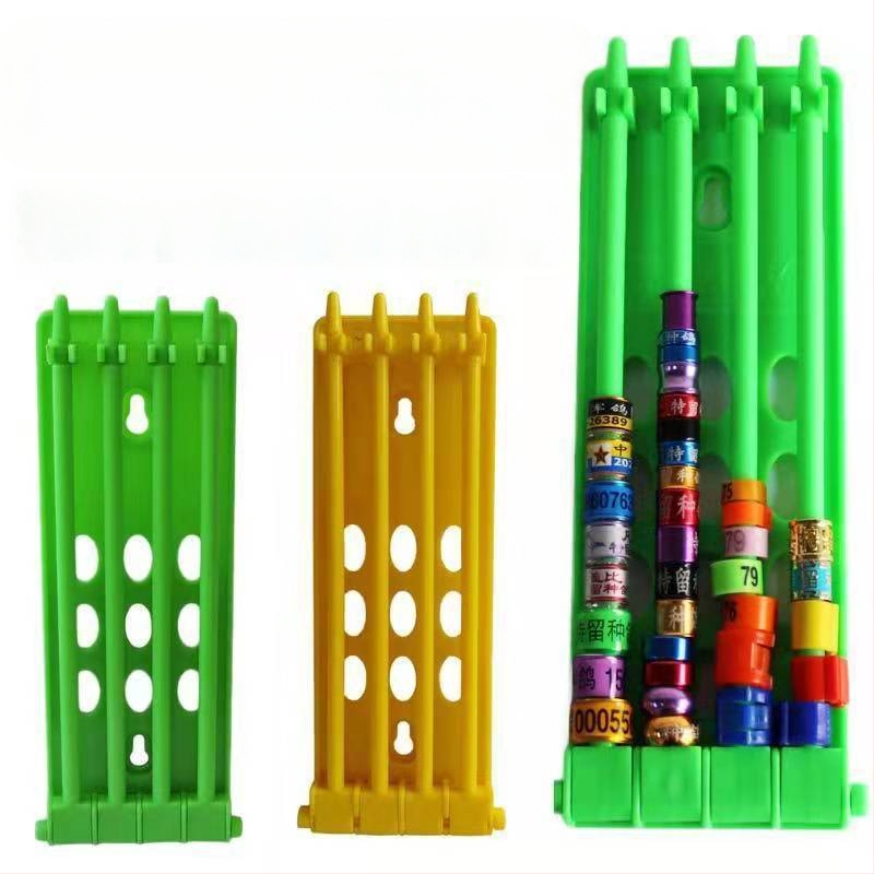 Jalarõngaste riiul tuvide võidusõidutuvide tarvikud riputatavad tuvide jalarõngaste riiul mitmevärviline klassifikatsioon jalarõngaste paigutusriiul