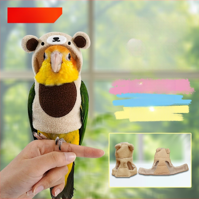 Нови дрехи за домашни любимци Xuan Feng, дрехи за папагали, есенни и зимни, ежедневни топли дрехи за домашни любимци, трансформиращи мечки