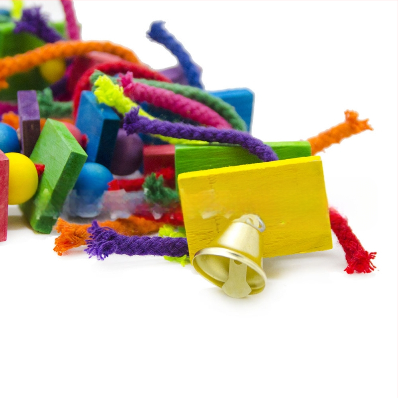 Igračka papiga, igračka za ptice, igračka duga, mekani most u boji, drveni blok, pamučno uže, ugriz, igračka za penjanje, viseća igračka, prekogranična