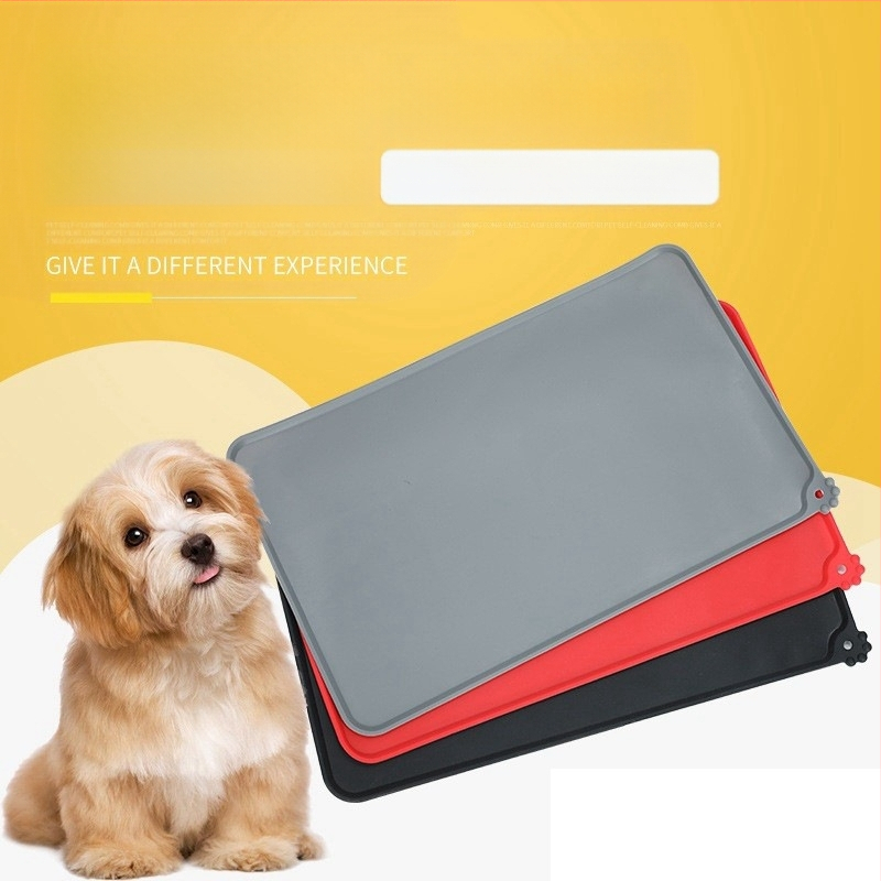Covoraș din silicon pentru animale de companie, vânzare fierbinte Amazon, cu găuri, pentru hrana pisicilor și câinilor, covoraș din silicon pentru labe de câini, covoraș impermeabil pentru capacul animalelor de companie