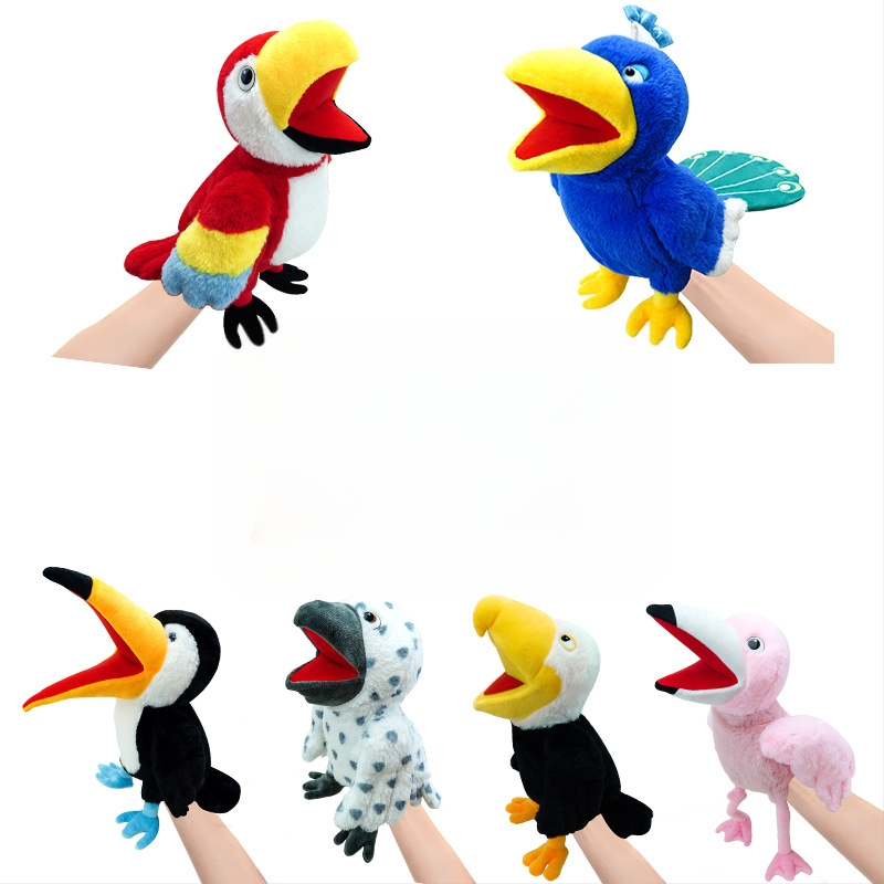 Piiriülene uus lindude loomade käenukk suure suuga lindude papagoi laste plush mänguasi linnunukk kotka nukk hulgimüük