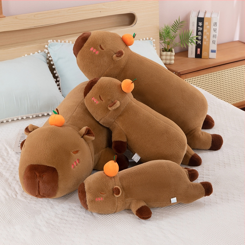 Uus Kapibala kapybara plush-mänguasi, mitme stiiliga mängunukk, poistele ja tüdrukutele, sünnipäevakingitusnukk