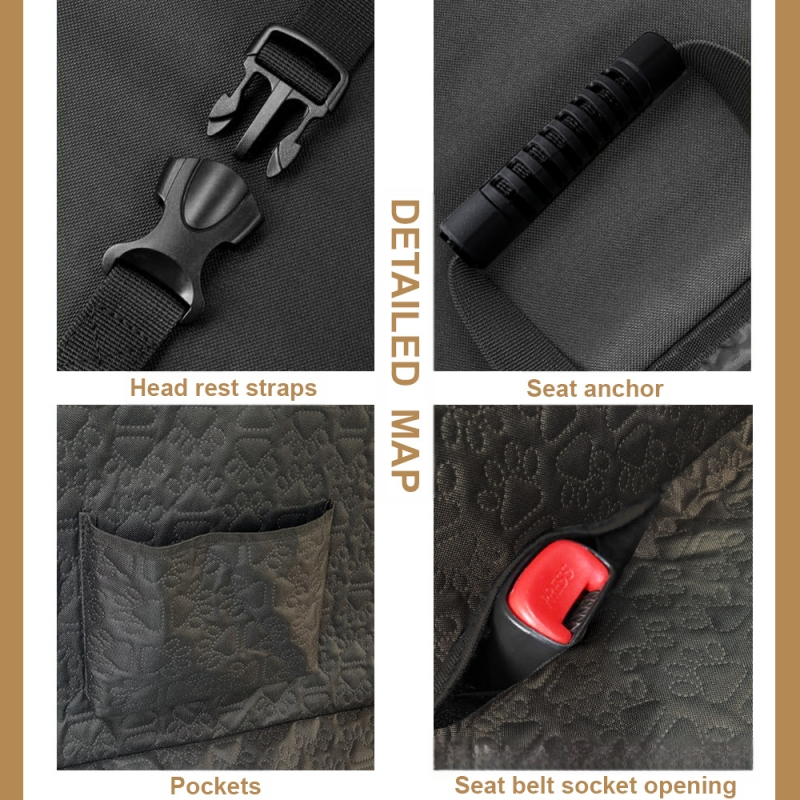 Постелка за домашни любимци с принт на кучешка лапа, неплъзгаща се постелка за кучета за кола, охлаждаща постелка за домашни любимци за заден ход, постелка за кучета за кучета