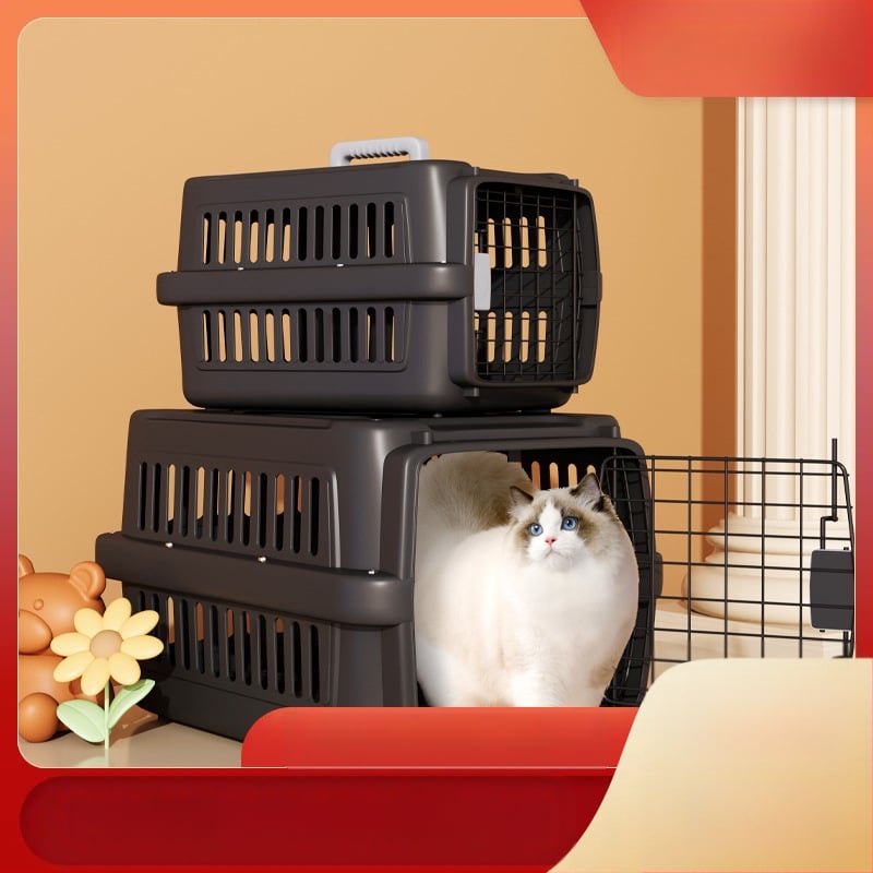 Kisállat-kellékek légitársasági szállítóketrec, macska orvosi szállítóketrec, macskaketrec, kutyaketrec, kis kutya szállítóketrec, lélegző és könnyű
