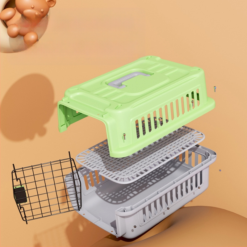 Kisállat-kellékek légitársasági szállítóketrec, macska orvosi szállítóketrec, macskaketrec, kutyaketrec, kis kutya szállítóketrec, lélegző és könnyű