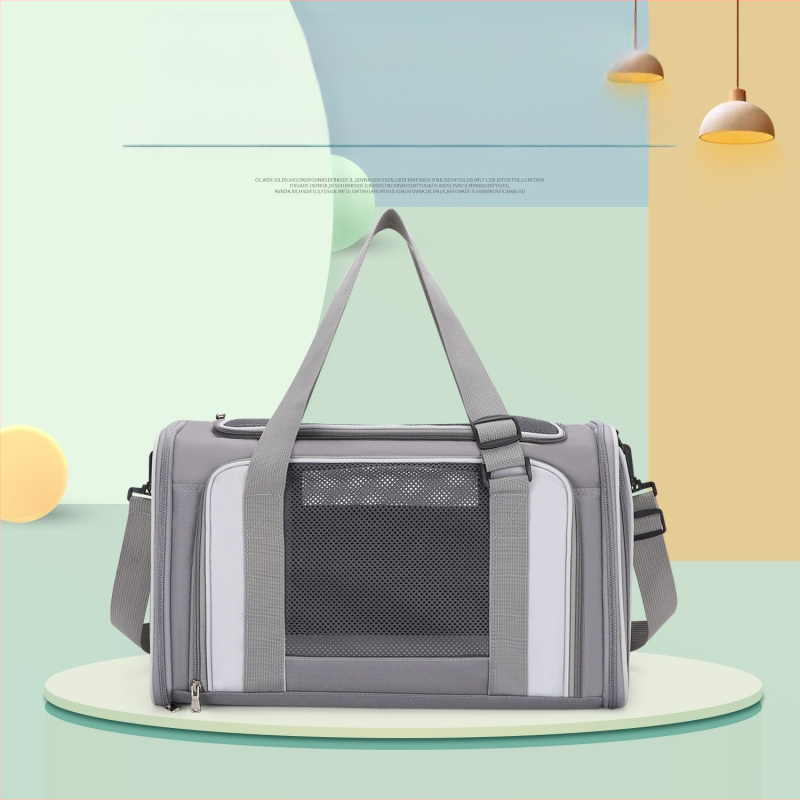 Нова чанта за домашни любимци - котка, многофункционална и удобна раница за котки през тялото за разходки, голямо пространство, сгъваема и дишаща чанта за домашни любимци