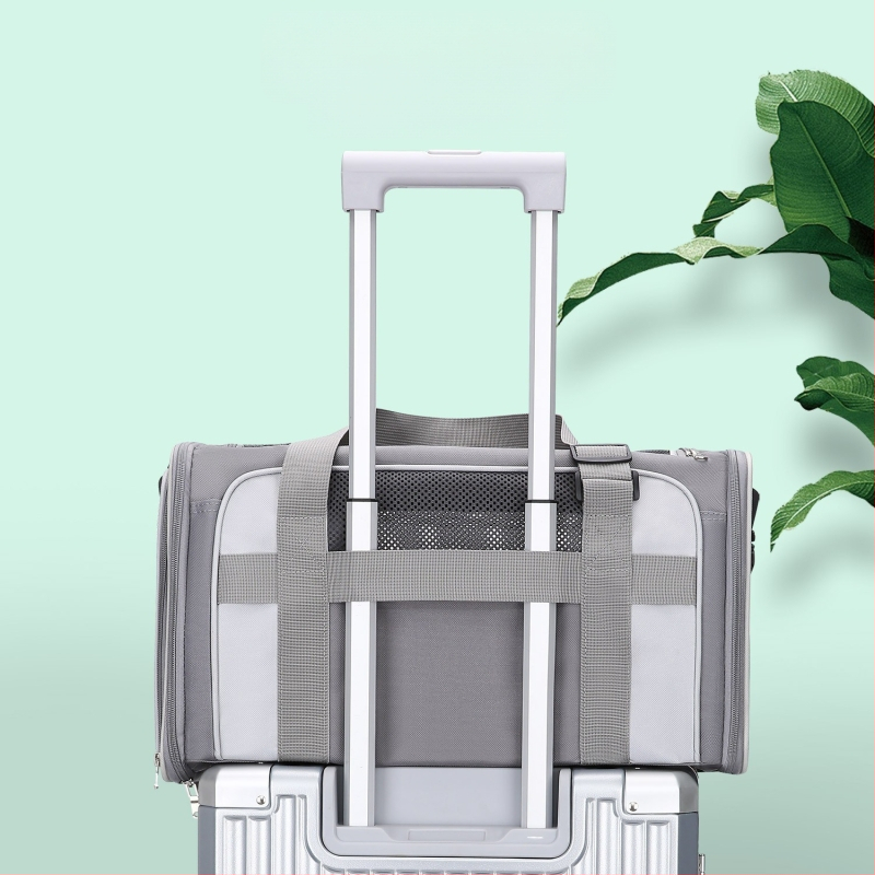 Нова чанта за домашни любимци - котка, многофункционална и удобна раница за котки през тялото за разходки, голямо пространство, сгъваема и дишаща чанта за домашни любимци