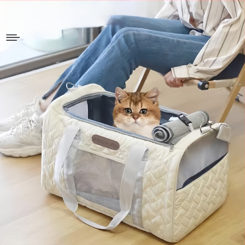 Torba za mačke, izlazna prijenosna torba velikog kapaciteta, prozračna torba za mačke i pse, ruksak za kućne ljubimce, prijenosna torba za rame, kavez za mačke