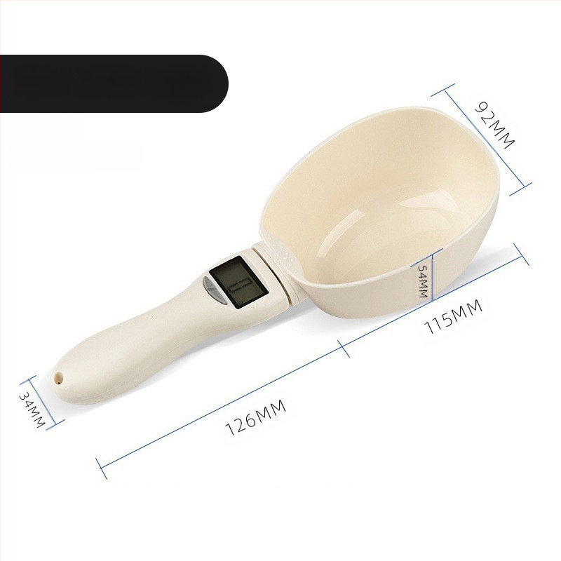 Didelis šaukštas, matavimo šaukštas, elektroninės svarstyklės, matavimo šaukštas, kačių ėdalo, šunų ėdalo, naminių gyvūnėlių šėrimo šaukštas, virtuvės kepimo svėrimo šaukštas