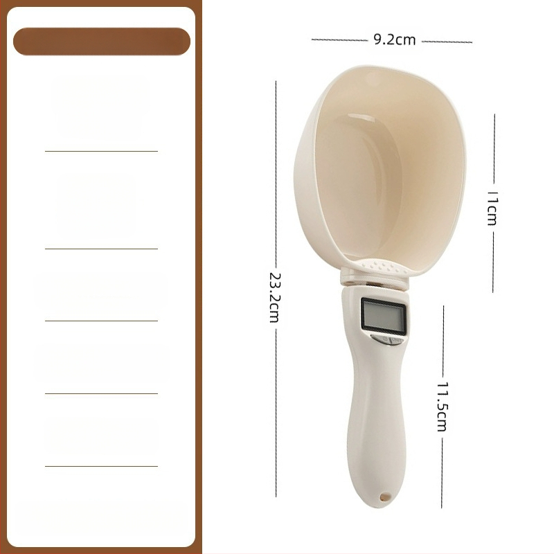 Didelis šaukštas, matavimo šaukštas, elektroninės svarstyklės, matavimo šaukštas, kačių ėdalo, šunų ėdalo, naminių gyvūnėlių šėrimo šaukštas, virtuvės kepimo svėrimo šaukštas