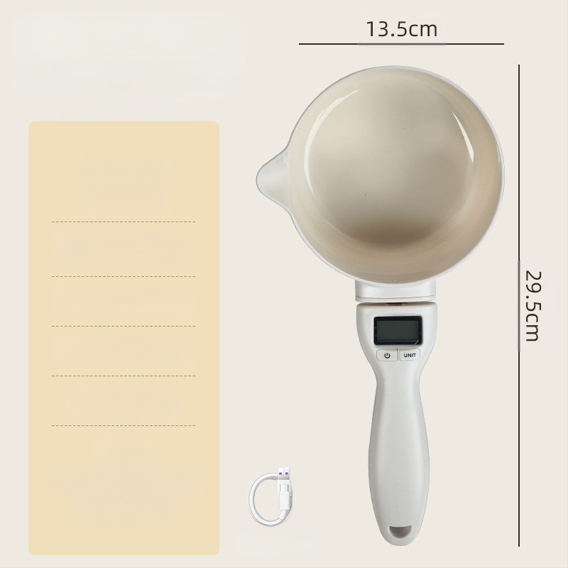 Didelis šaukštas, matavimo šaukštas, elektroninės svarstyklės, matavimo šaukštas, kačių ėdalo, šunų ėdalo, naminių gyvūnėlių šėrimo šaukštas, virtuvės kepimo svėrimo šaukštas