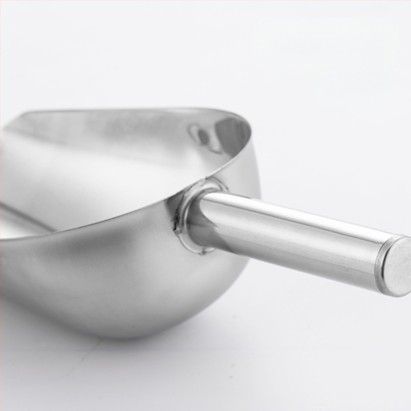 Φτυάρι πάγου από παχύ ανοξείδωτο χάλυβα, πολυλειτουργικό φτυάρι πάγου, φτυάρι πάγου 304, φτυάρι κύβων πάγου, φτυάρι σνακ, φτυάρι ξηρών προϊόντων, οικιακή κουζίνα, εμπορική