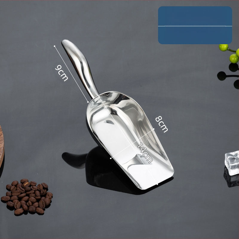 Φτυάρι πάγου από παχύ ανοξείδωτο χάλυβα, πολυλειτουργικό φτυάρι πάγου, φτυάρι πάγου 304, φτυάρι κύβων πάγου, φτυάρι σνακ, φτυάρι ξηρών προϊόντων, οικιακή κουζίνα, εμπορική