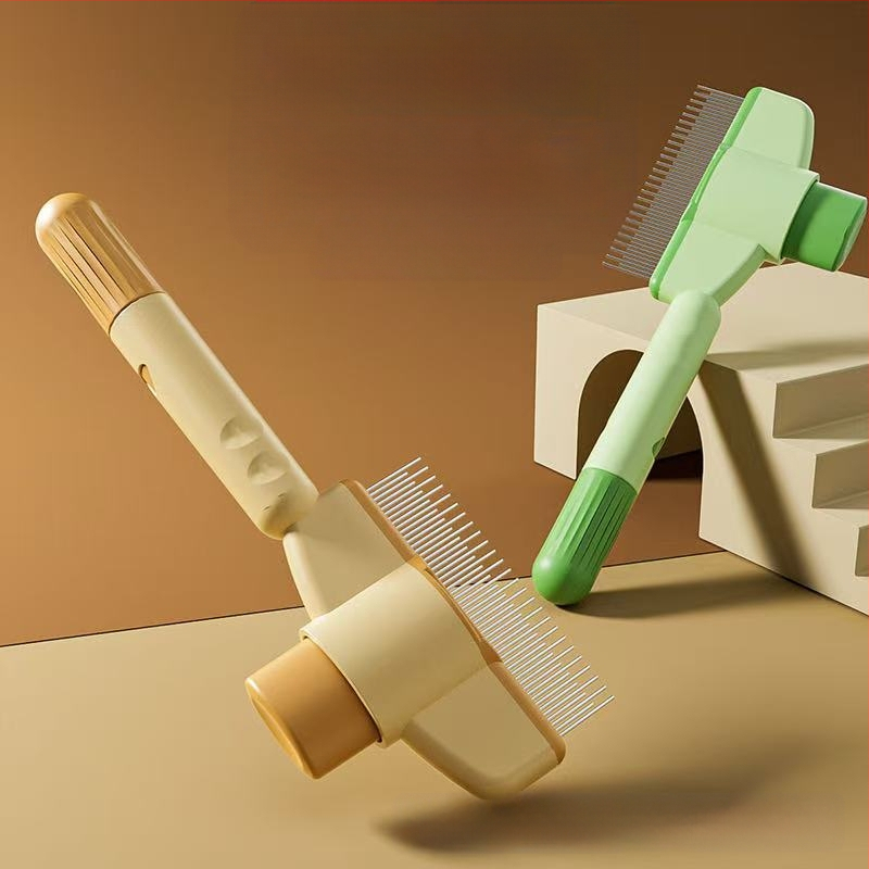 Гребен за отваряне на възли за котки, гребен за обезкосмяване с плаваща повърхност, гребен за масаж на котки, гребен за самопочистване, гребен против бълхи, гребен с игла, универсален производител за котки и кучета