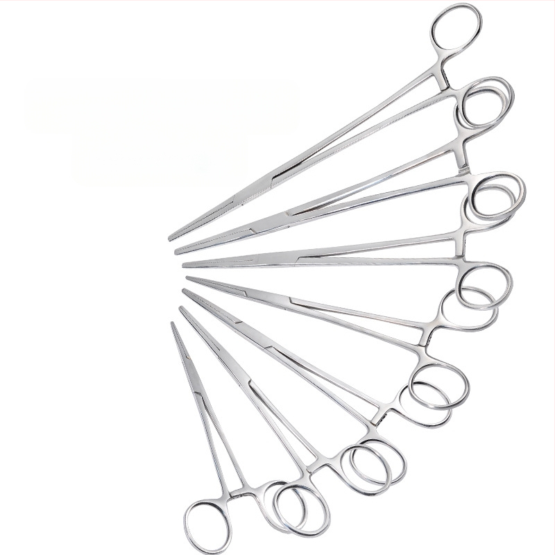 Hulgimüük meditsiinilised roostevabast terasest hemostaatilised tangid juuste kitkumise tangid kuputamis tangid kirurgilised tangid veresoonte tangid sirge küünarnuki lameda suuga koht