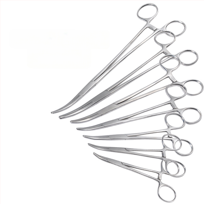 Hulgimüük meditsiinilised roostevabast terasest hemostaatilised tangid juuste kitkumise tangid kuputamis tangid kirurgilised tangid veresoonte tangid sirge küünarnuki lameda suuga koht