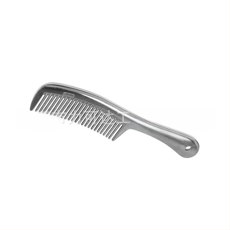 Гребен за грива за домашни любимци с дървена дръжка, гребен с отворен възел от алуминиева сплав, гребен за грива за коне, гребен за коса с широки зъби