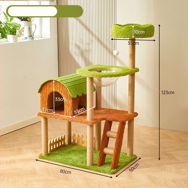 Macskamászó állvány Macskafészek Macskafa Integrált macskakellékek Four Seasons Univerzális Háztartási Macskajáték Kis Lakás Szizál Kapaszkodóoszlop