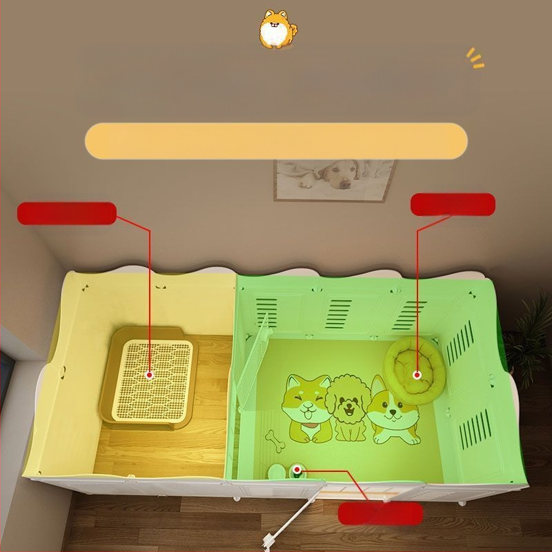 Ograda za kućne ljubimce, jedna soba, jedan pas čuvar, unutarnji kavez za pse, srednji i mali pas, plišani plišani pas, Bixiong izolacijska ograda s vratima