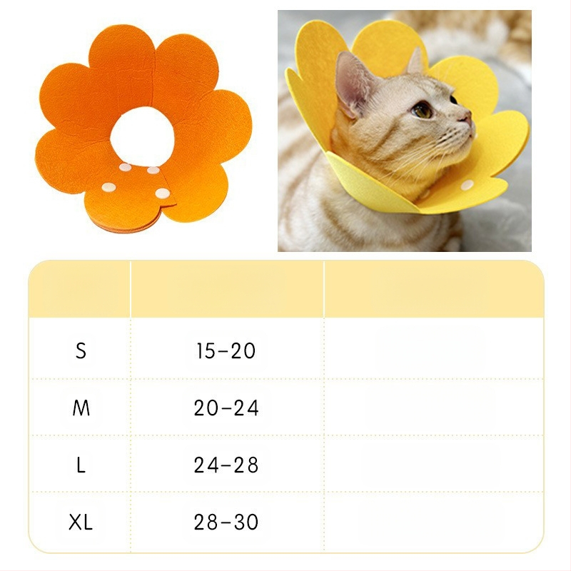 Ogrlica Sunflower Elizabeth Ogrlica za kućne ljubimce Mačka Elizabeth Ogrlica za pse Sterilizirana pokrivala za glavu protiv lizanja