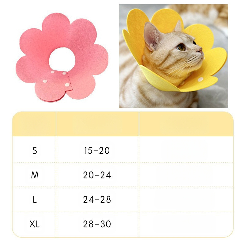 Ogrlica Sunflower Elizabeth Ogrlica za kućne ljubimce Mačka Elizabeth Ogrlica za pse Sterilizirana pokrivala za glavu protiv lizanja