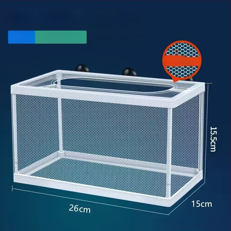【Akcija】Žuvų rezervuaro izoliacinis tinklas, akvariumo izoliacinis izoliacinis dėžutės tinklas, inkubatorius, veisimo dėžė žuvims ir dekoratyvinėms žuvims perinti