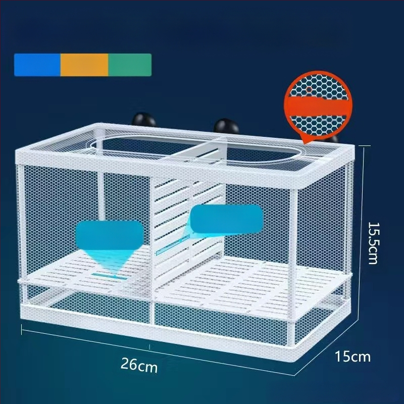 【Akcija】Žuvų rezervuaro izoliacinis tinklas, akvariumo izoliacinis izoliacinis dėžutės tinklas, inkubatorius, veisimo dėžė žuvims ir dekoratyvinėms žuvims perinti