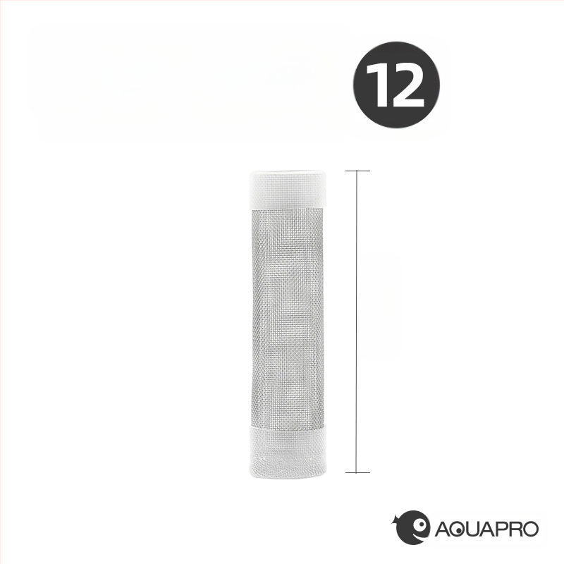 Lummav kalafilter roostevabast terasest vee sisselaskeava kaitseümbris puuvillast hülss noorkrevettide noorkalade kaitsevõrgu kate imemisvastane kalafiltervõrk