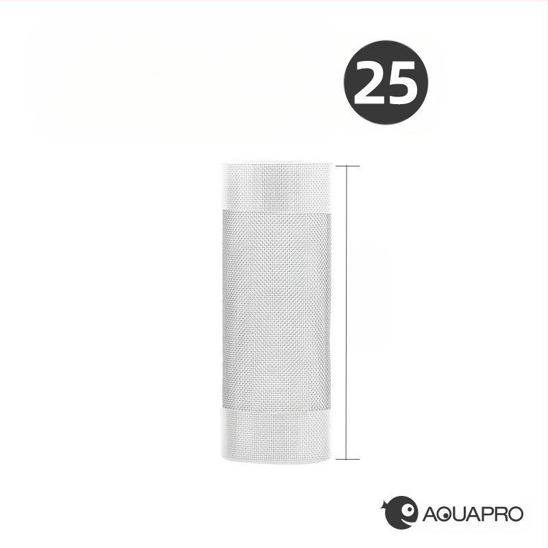 Lummav kalafilter roostevabast terasest vee sisselaskeava kaitseümbris puuvillast hülss noorkrevettide noorkalade kaitsevõrgu kate imemisvastane kalafiltervõrk