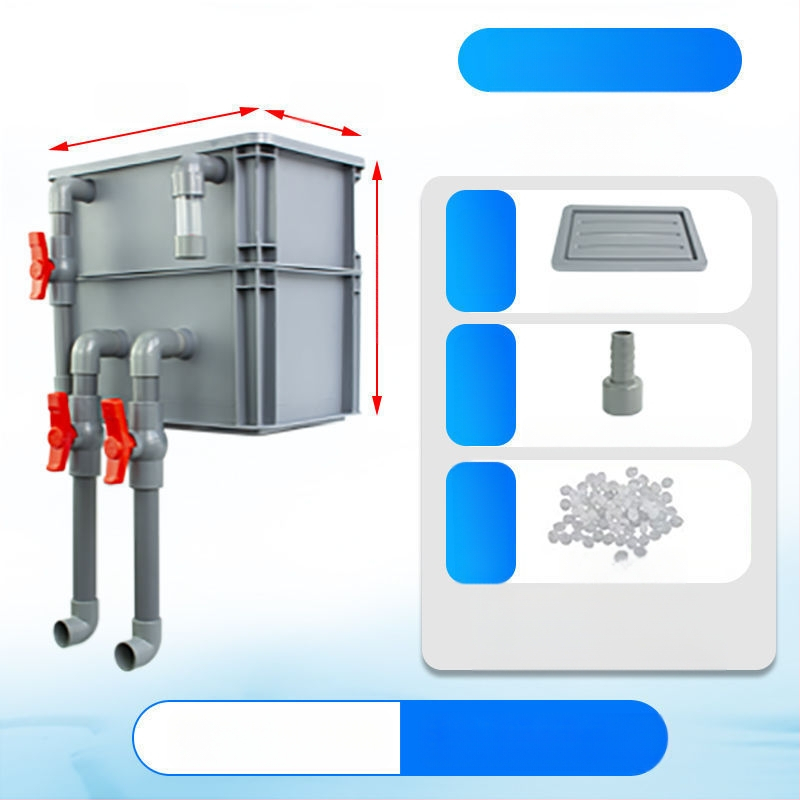 Cirkuliacijos dėžės filtras Žuvų akvariumo cirkuliacijos filtravimo sistema Viršutinio lašelinio srauto dėžės filtras Cirkuliacijos dėžės filtras Vandens aušinimo slėgis