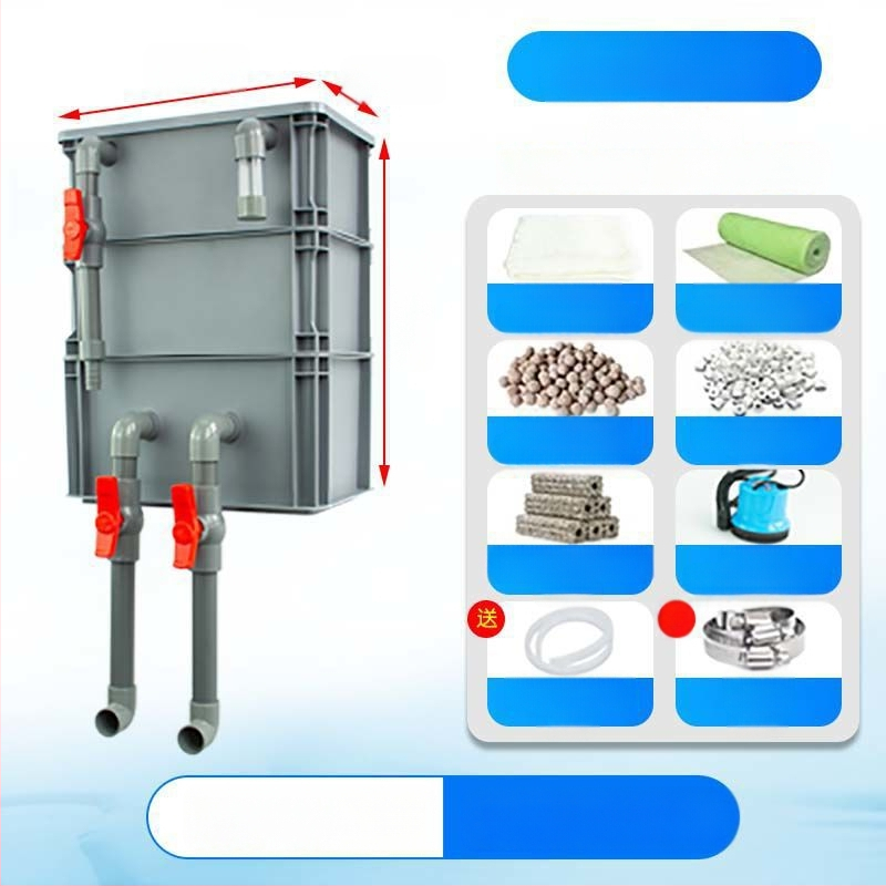 Cirkuliacijos dėžės filtras Žuvų akvariumo cirkuliacijos filtravimo sistema Viršutinio lašelinio srauto dėžės filtras Cirkuliacijos dėžės filtras Vandens aušinimo slėgis