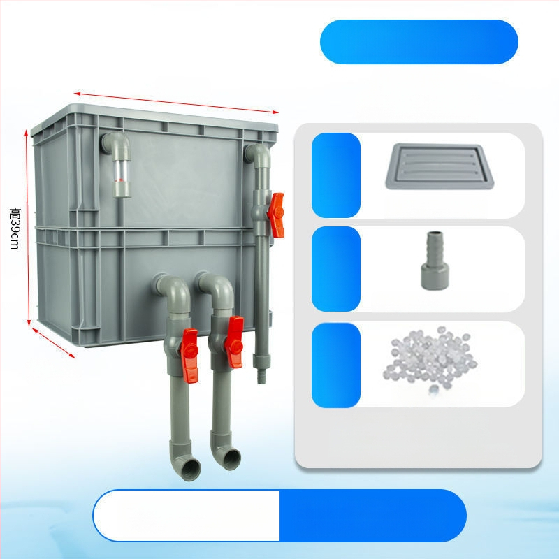 Cirkuliacijos dėžės filtras Žuvų akvariumo cirkuliacijos filtravimo sistema Viršutinio lašelinio srauto dėžės filtras Cirkuliacijos dėžės filtras Vandens aušinimo slėgis