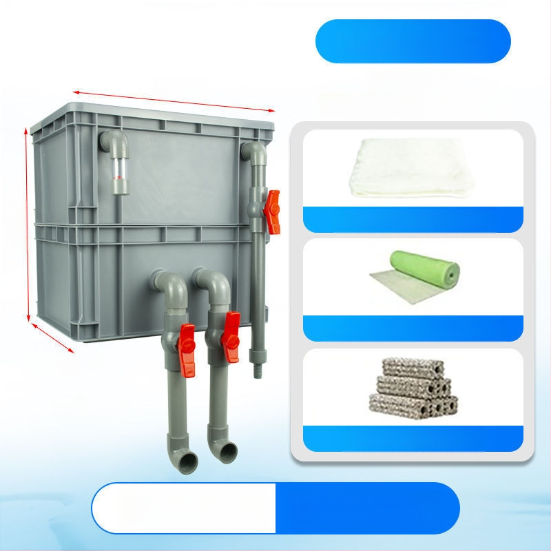 Cirkuliacijos dėžės filtras Žuvų akvariumo cirkuliacijos filtravimo sistema Viršutinio lašelinio srauto dėžės filtras Cirkuliacijos dėžės filtras Vandens aušinimo slėgis
