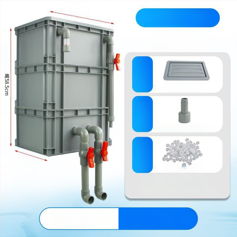 Cirkuliacijos dėžės filtras Žuvų akvariumo cirkuliacijos filtravimo sistema Viršutinio lašelinio srauto dėžės filtras Cirkuliacijos dėžės filtras Vandens aušinimo slėgis