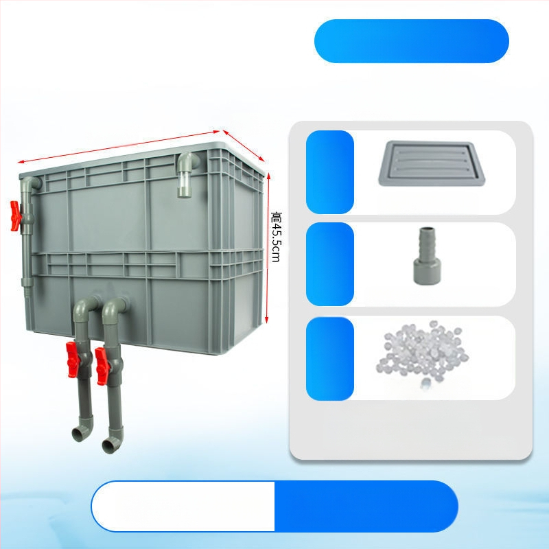 Cirkuliacijos dėžės filtras Žuvų akvariumo cirkuliacijos filtravimo sistema Viršutinio lašelinio srauto dėžės filtras Cirkuliacijos dėžės filtras Vandens aušinimo slėgis