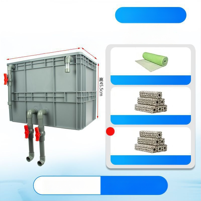 Cirkuliacijos dėžės filtras Žuvų akvariumo cirkuliacijos filtravimo sistema Viršutinio lašelinio srauto dėžės filtras Cirkuliacijos dėžės filtras Vandens aušinimo slėgis