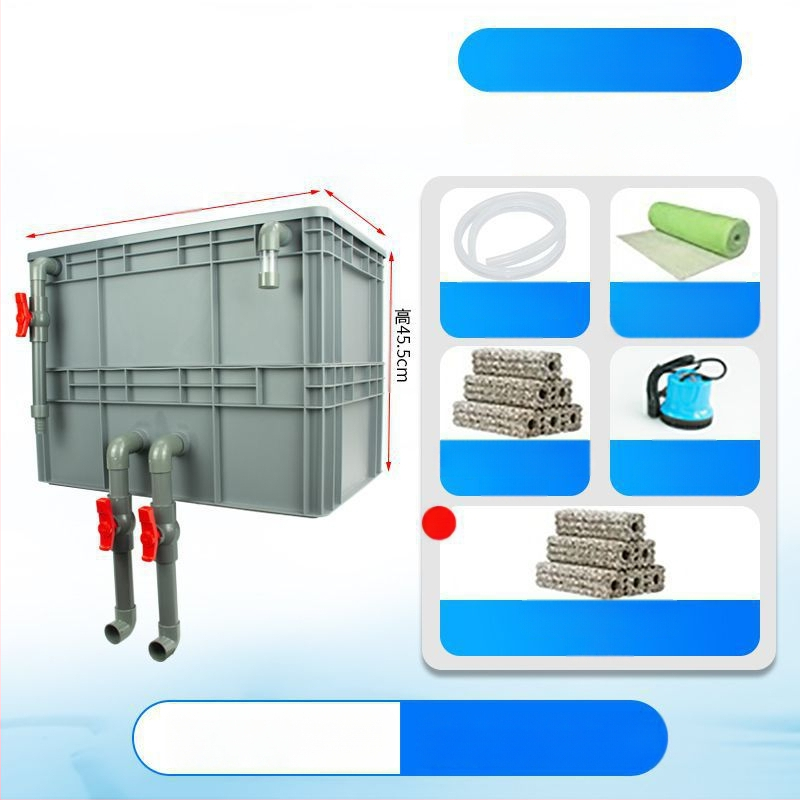 Cirkuliacijos dėžės filtras Žuvų akvariumo cirkuliacijos filtravimo sistema Viršutinio lašelinio srauto dėžės filtras Cirkuliacijos dėžės filtras Vandens aušinimo slėgis