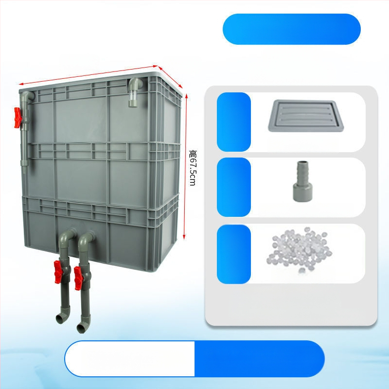 Cirkuliacijos dėžės filtras Žuvų akvariumo cirkuliacijos filtravimo sistema Viršutinio lašelinio srauto dėžės filtras Cirkuliacijos dėžės filtras Vandens aušinimo slėgis