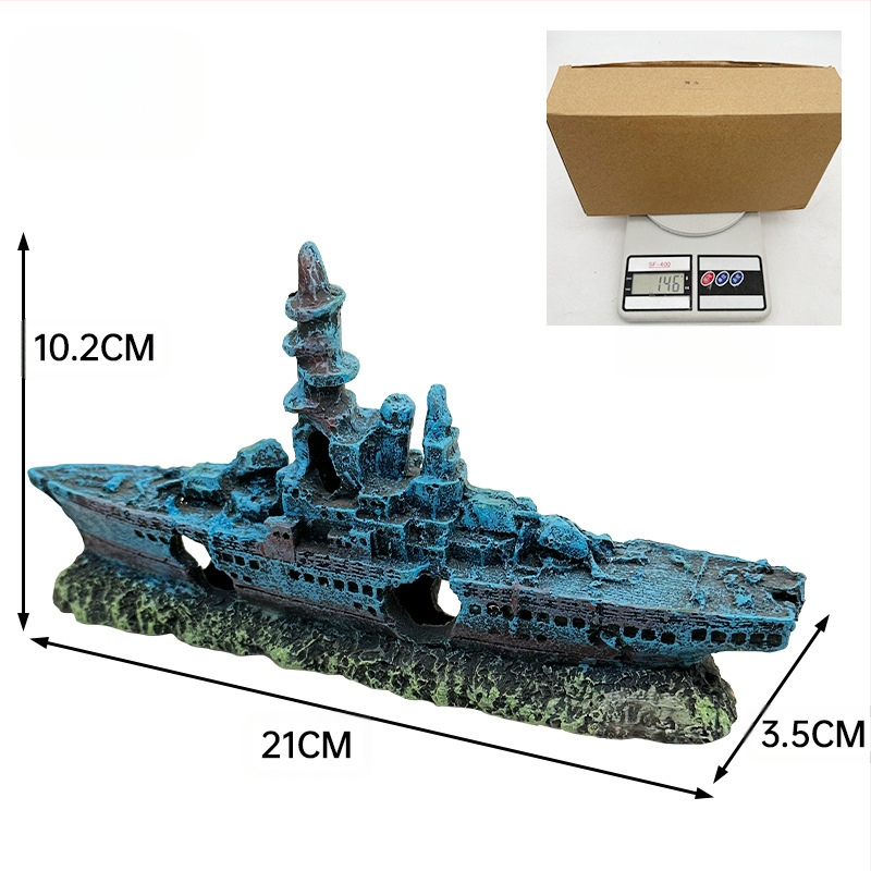 Akvaarium kalapaak vesi õlgpaak maastik kiviktaimla kaunistus kaunistus laevahukk kahur lennuk lahingulaev allveelaev varjupaik maja