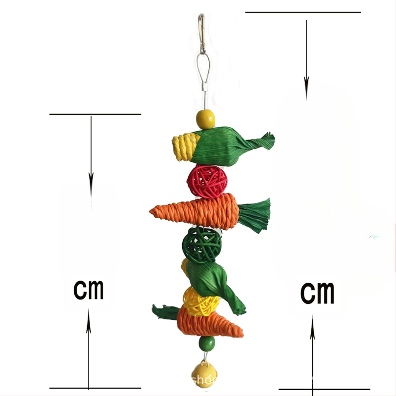 Igračka papiga ptica, igračka za ugriz hrčka, igračka za ugriz zeca Totoro, kutnjak, mala igračka za ptice za kućne ljubimce, ukras za ptičji kavez preko granice