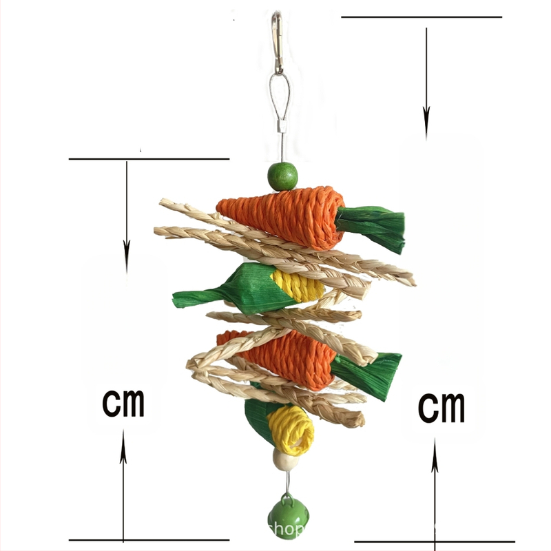 Igračka papiga ptica, igračka za ugriz hrčka, igračka za ugriz zeca Totoro, kutnjak, mala igračka za ptice za kućne ljubimce, ukras za ptičji kavez preko granice