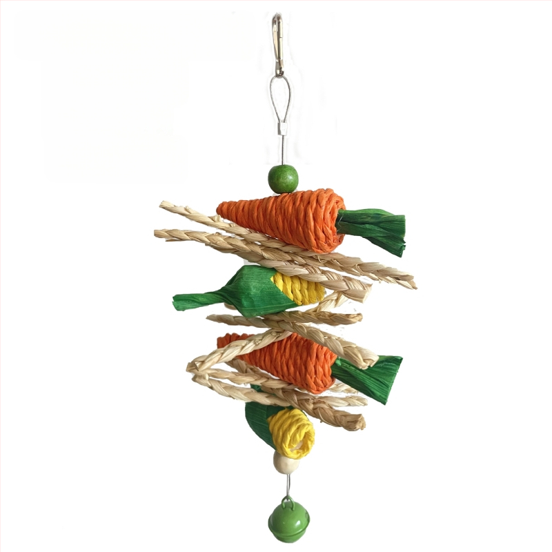 Igračka papiga ptica, igračka za ugriz hrčka, igračka za ugriz zeca Totoro, kutnjak, mala igračka za ptice za kućne ljubimce, ukras za ptičji kavez preko granice