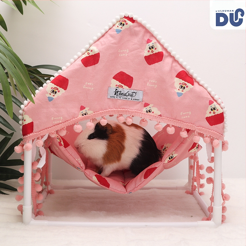 Prekogranični viseći šator za male kućne ljubimce, gnijezdo za spavanje zamorca, sklonište za zeca, vjeverice, šećerni jedrilica, trodimenzionalni stalak za viseću mrežu