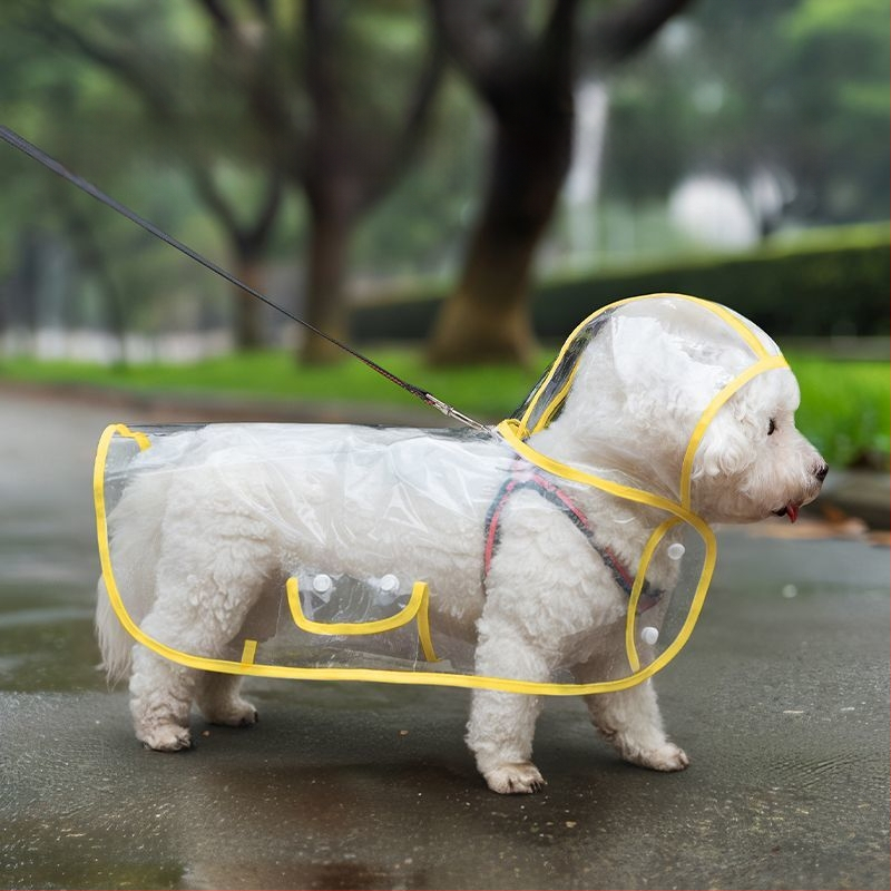 Kabanica za kućne ljubimce za pse, dan za vuču, mali pas, Bixiong Teddy Out, četiri noge, protiv mokrih vanjskih proizvoda, veleprodaja