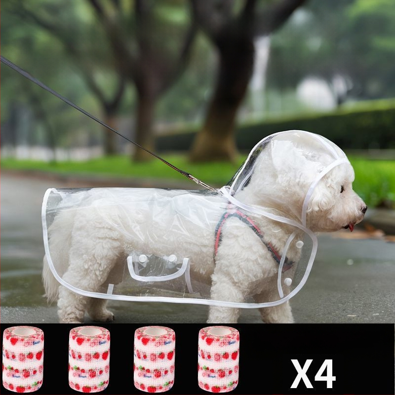 Kabanica za kućne ljubimce za pse, dan za vuču, mali pas, Bixiong Teddy Out, četiri noge, protiv mokrih vanjskih proizvoda, veleprodaja