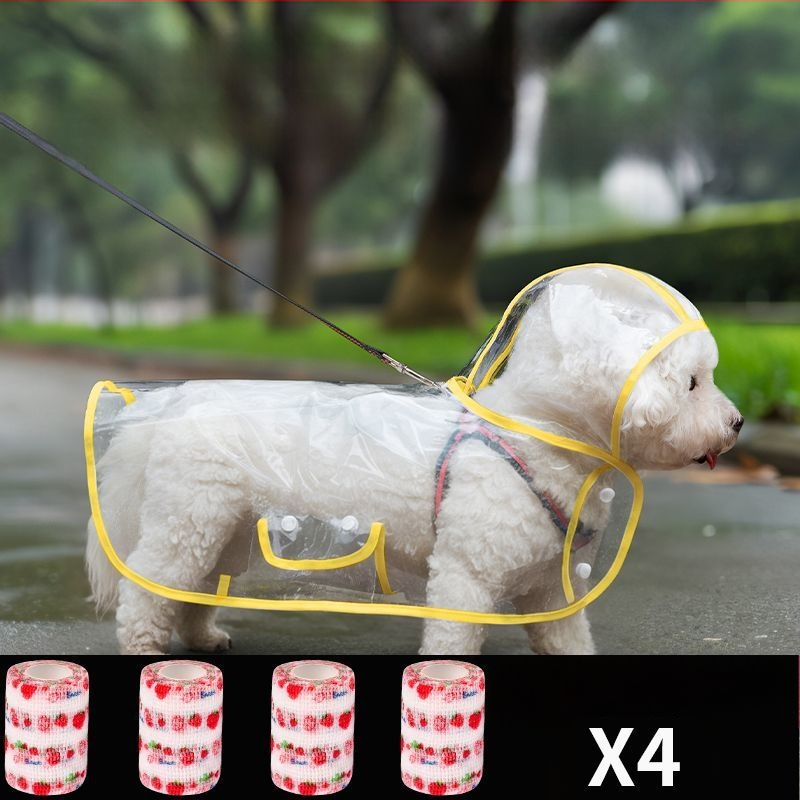 Kabanica za kućne ljubimce za pse, dan za vuču, mali pas, Bixiong Teddy Out, četiri noge, protiv mokrih vanjskih proizvoda, veleprodaja