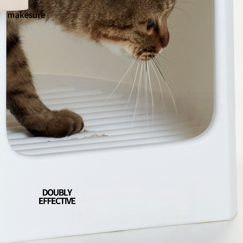 Кутия за котешка тоалетна Mashu, напълно затворена, голяма, малка, голяма, тип коридор, дезодорант, против пръски